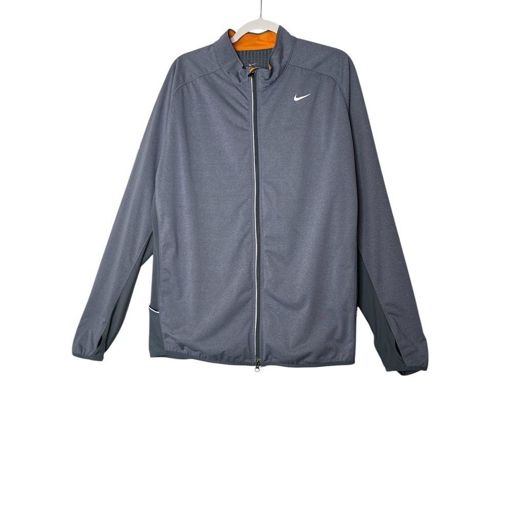 Nike Jacket Men's XL Grey Dri Fit Full Zip Training Athleisure Outdoor Workout